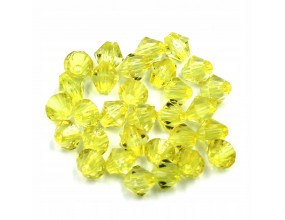 Koraliki Szlifowane Diamenciki 6mm 30szt Żółte