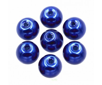 KORALIKI MROŻONE SZNUR 8mm SZKLANE 52szt mleczne