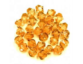 Koraliki Szlifowane Diamenciki 6mm 30szt Pomarańcz