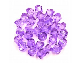 Koraliki Szlifowane Diamenciki 6mm 30szt Fioletowe