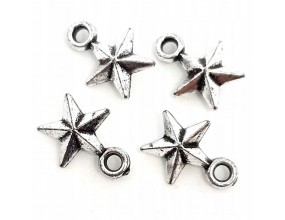 Zawieszka Akrylowa Charms Gwiazdka 12x15mm 6sztuk