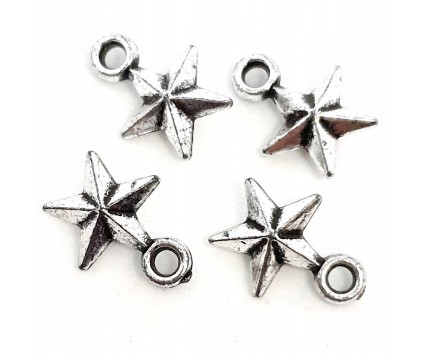 Zawieszka Akrylowa Charms Gwiazdka 12x15mm 6sztuk
