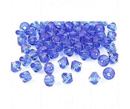 Koraliki Szlifowane Diamenciki 8mm 20szt Niebieski