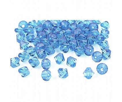 Koraliki Szlifowane Diamenciki 8mm 20szt Błękitne