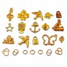 ZAWIESZKI CHARMS MIX + OGNIWA ZESTAW 30 EL. ZŁOTE