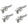 Zawieszka metalowa charms pistolet E 22x16mm 4szt