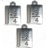 Zawieszka metalowa charms zeszyt 3szt 11x17mm plus