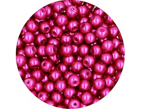 KORALIKI MROŻONE SZNUR 8mm SZKLANE 52szt mleczne