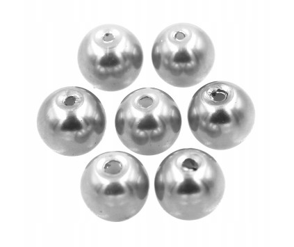 KORALIKI PERŁY SZKLANE PERŁA 8mm J.SZARY 20SZT