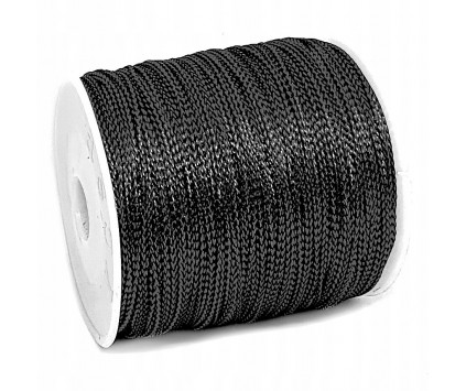 Sznurek Nylonowy Metalizowany do Bombek 1mm 5m Czarny