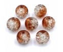 KORALIKI SZKLANE CRACKLE 8mm DWUBARWNE 20SZT