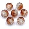 KORALIKI SZKLANE CRACKLE 8mm DWUBARWNE 20SZT