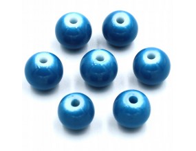 KORALIKI SZKLANE POWLEKANE SZARO-NIEBIES 8mm 20SZT