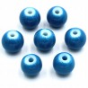 KORALIKI SZKLANE POWLEKANE SZARO-NIEBIES 8mm 20SZT