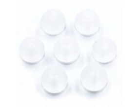 KORALIKI MROŻONE SZKLANE 8mm 20SZT BIAŁY