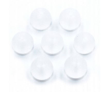 KORALIKI MROŻONE SZKLANE 8mm 20SZT BIAŁY