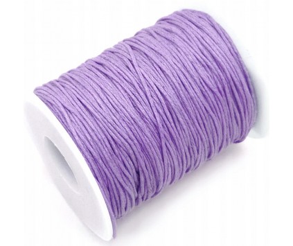 Sznurek Jubilerski Woskowany Fioletowy Jasny 1mm 10m