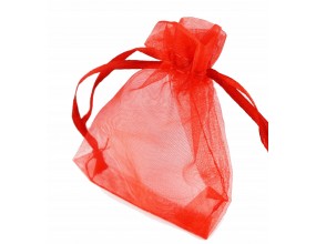 Woreczek Organza do biżuterii 9x7cm 1szt czerwony