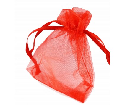 Woreczek Organza do biżuterii 9x7cm 1szt czerwony