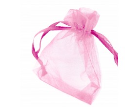 Woreczek Organza 9x7cm 1szt różowy jasny prezent