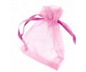 Woreczek Organza 9x7cm 1szt różowy jasny prezent