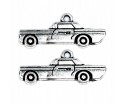 Zawieszka metalowa charms SAMOCHÓD 27x11mm 2szt dzień chłopaka