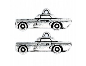 Zawieszka metalowa charms SAMOCHÓD 27x11mm 2szt dzień chłopaka