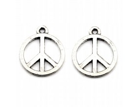 Zawieszka metalowa charms PACYFKA 13x12mm 2szt