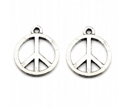 Zawieszka metalowa charms PACYFKA 13x12mm 2szt