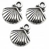 Zawieszka metalowa charms MUSZELKA 15x12mm 3szt