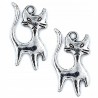 Zawieszka metalowa charms KOT KOTEK 22x13mm 2szt