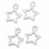 Zawieszka metalowa charms GWIAZDA 12x9mm 4szt