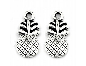 Zawieszka metalowa charms ANANAS 20x9mm 2szt