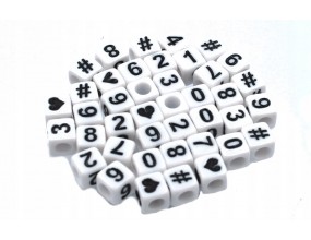 MIX KORALIKI cyfra CYFRY cyferki 20sz hashtag