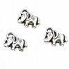 Zawieszka metalowa Charms SŁOŃ SŁONIK 11x11mm 3szt