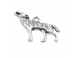 Zawieszka metalowa Charms WILK 28x20 mm