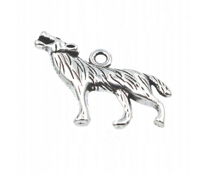 Zawieszka metalowa Charms WILK 28x20 mm
