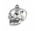 Zawieszka metalowa Charms CZASZKA 22x15mm halloween