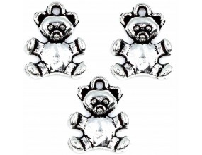 Zawieszka metalowa charms MIŚ 16x12mm 3szt