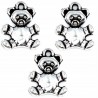 Zawieszka metalowa charms MIŚ 16x12mm 3szt