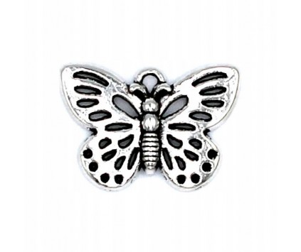 Zawieszka metalowa charms MOTYL Ażurowy 24mm 1szt