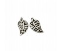 Zawieszka metalowa charms LISTEK LIŚĆ 18x10mm 2szt