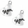 Zawieszka metalowa charms SERCE MOM 17x14mm 2szt