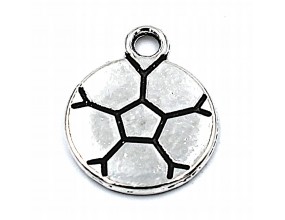 Zawieszka charms metalowa PIŁKA 14x18mm 1szt
