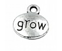 Zawieszka charms metalowa KWIAT okrąg 11x13mm 1szt