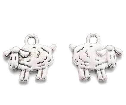 Zawieszka metalowa OWCA 15x15mm CHARMS 6szt