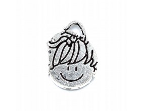 Zawieszka metalowa charms DZIEWCZYNKA 21x15mm 1szt