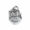 Zawieszka metalowa charms DZIEWCZYNKA 21x15mm 1szt