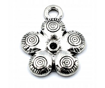Zawieszka charms metalowa KWIATEK 16x20mm 1szt