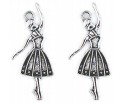 Zawieszka metalowa charms BALETNICA 30x13mm 2szt